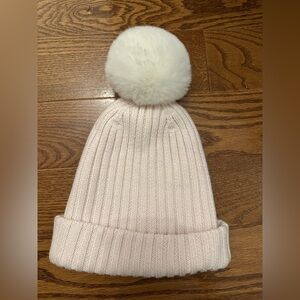 Jacadi 3yr Cozy Pink Knit Pom-Pom Beanie for Kids